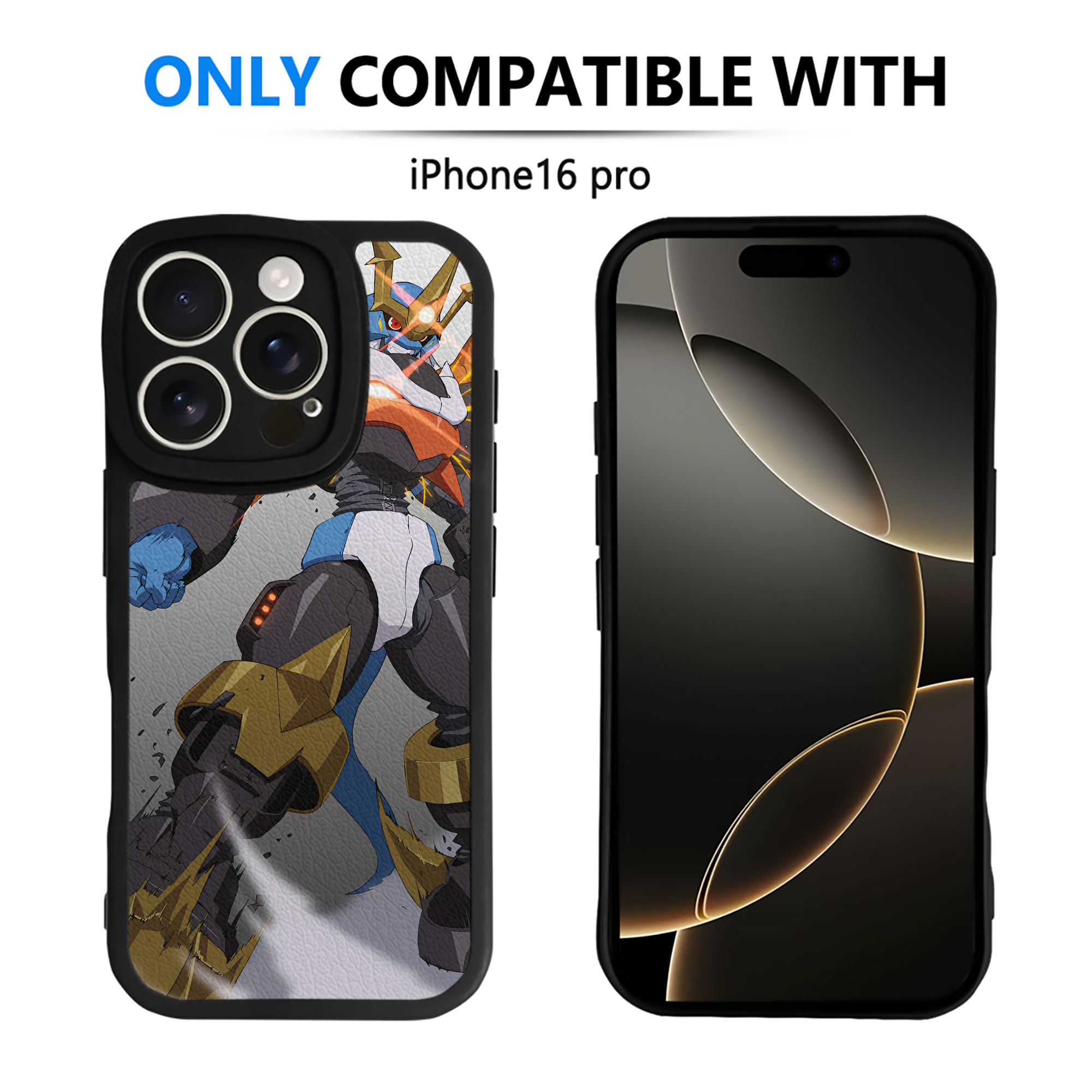 （画像用） Digimon デジタルモンスター/デジモン 【iPhone 16シリーズ対応】シリコンスマホケース（レザー調） 材質：シリコン